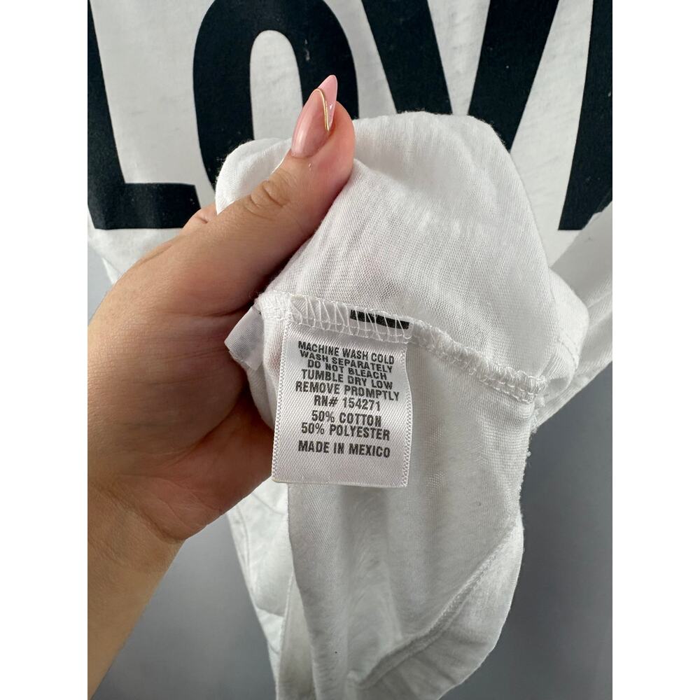 Women’s Teegrams XS White w/ Love Graphic Tee - Picture 5 of 5